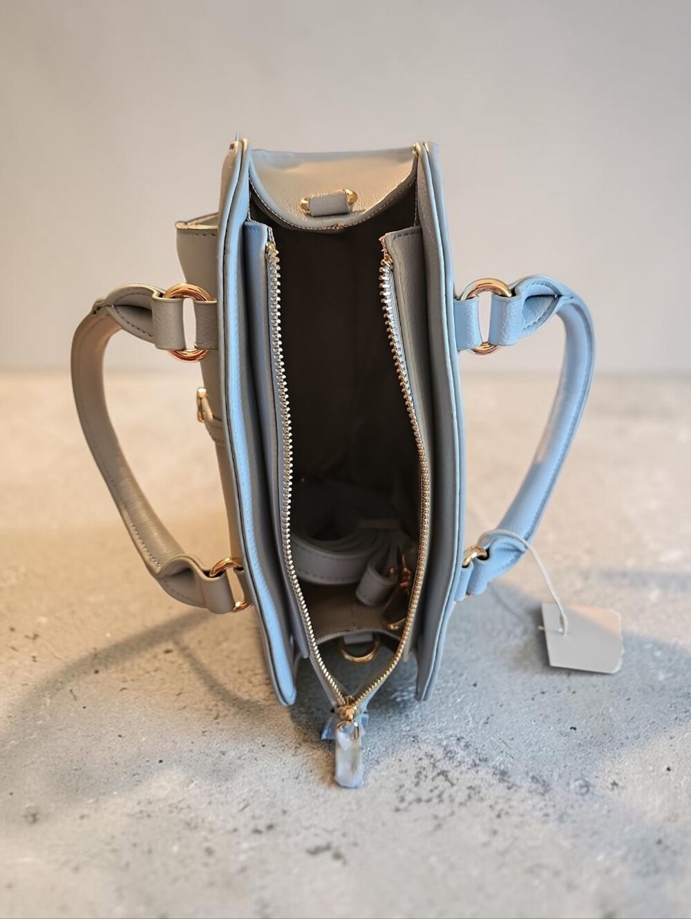 G&G Nwt Light Blue Structured Top-Handle Bag - Picture 3 of 3